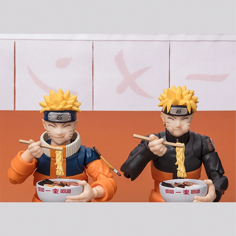 子供のための漫画のアクションフィギュア,バンダイ,s.h.figuarts,shf naruto,chiraku Ramen,完成したモデルキット,おもちゃ,ギフト