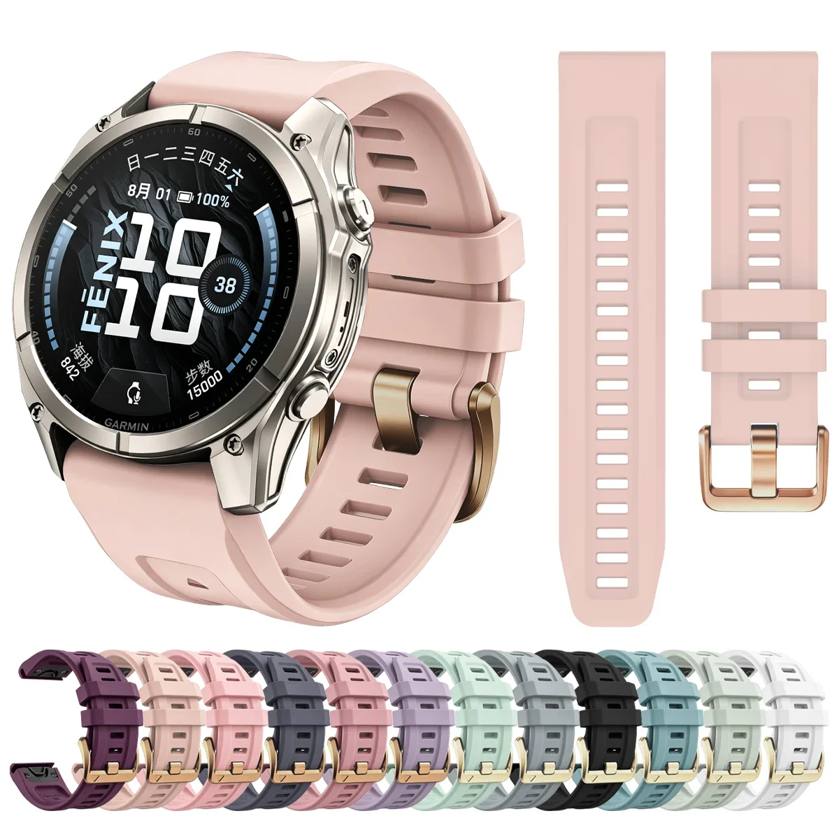 Watch Strap 20mm For Garmin Fenix 7S 6S 5S 9 8 43mm Silicone Band Bracelet Descent Mk3i Mk2S 43mm/instinct E 3 2S 40mm Watchband