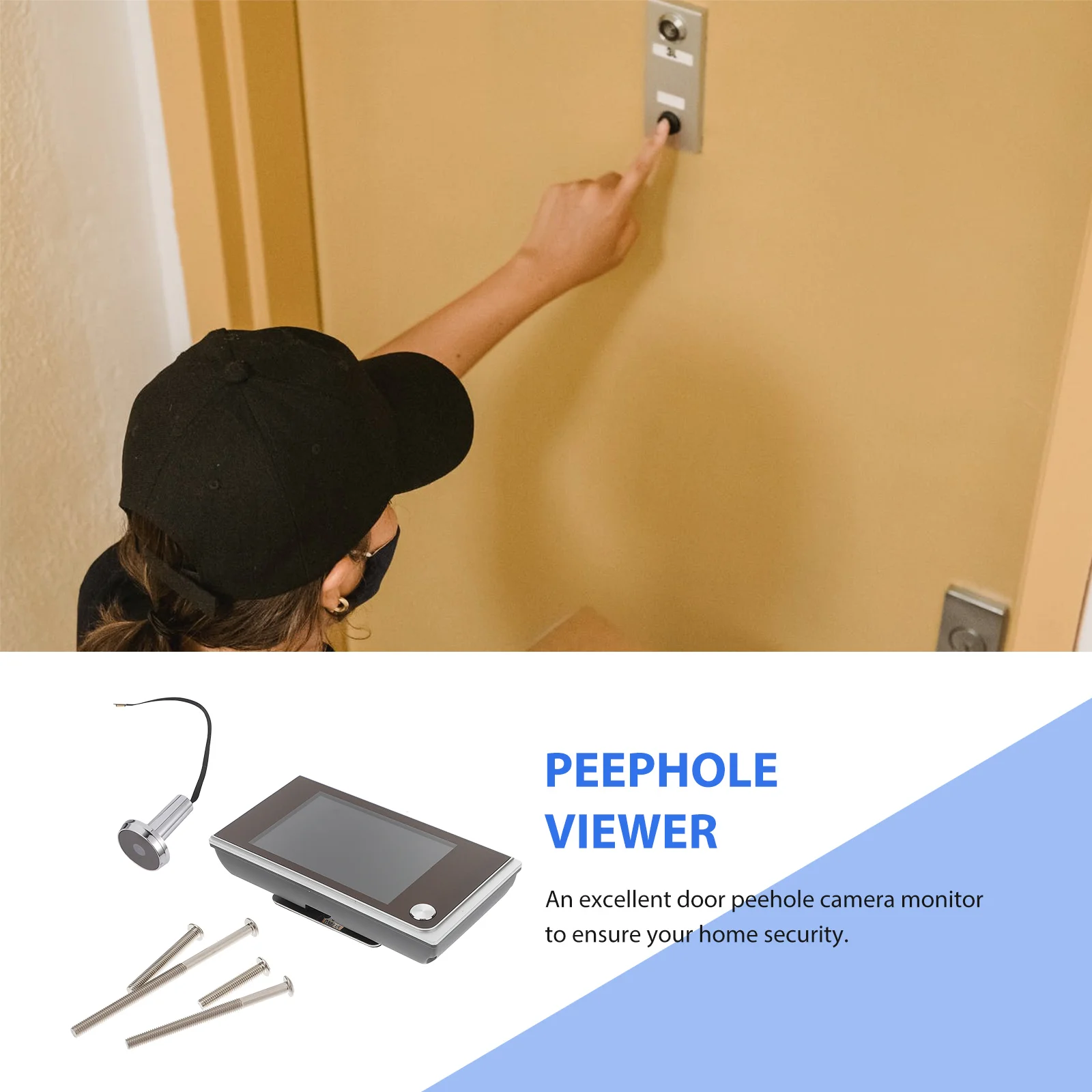 35 Inch Digital Door Viewer Peephole Viewer 120 Degree Wide Angle Door Eye Hole Home Security Door Peephole Camera LCD Display