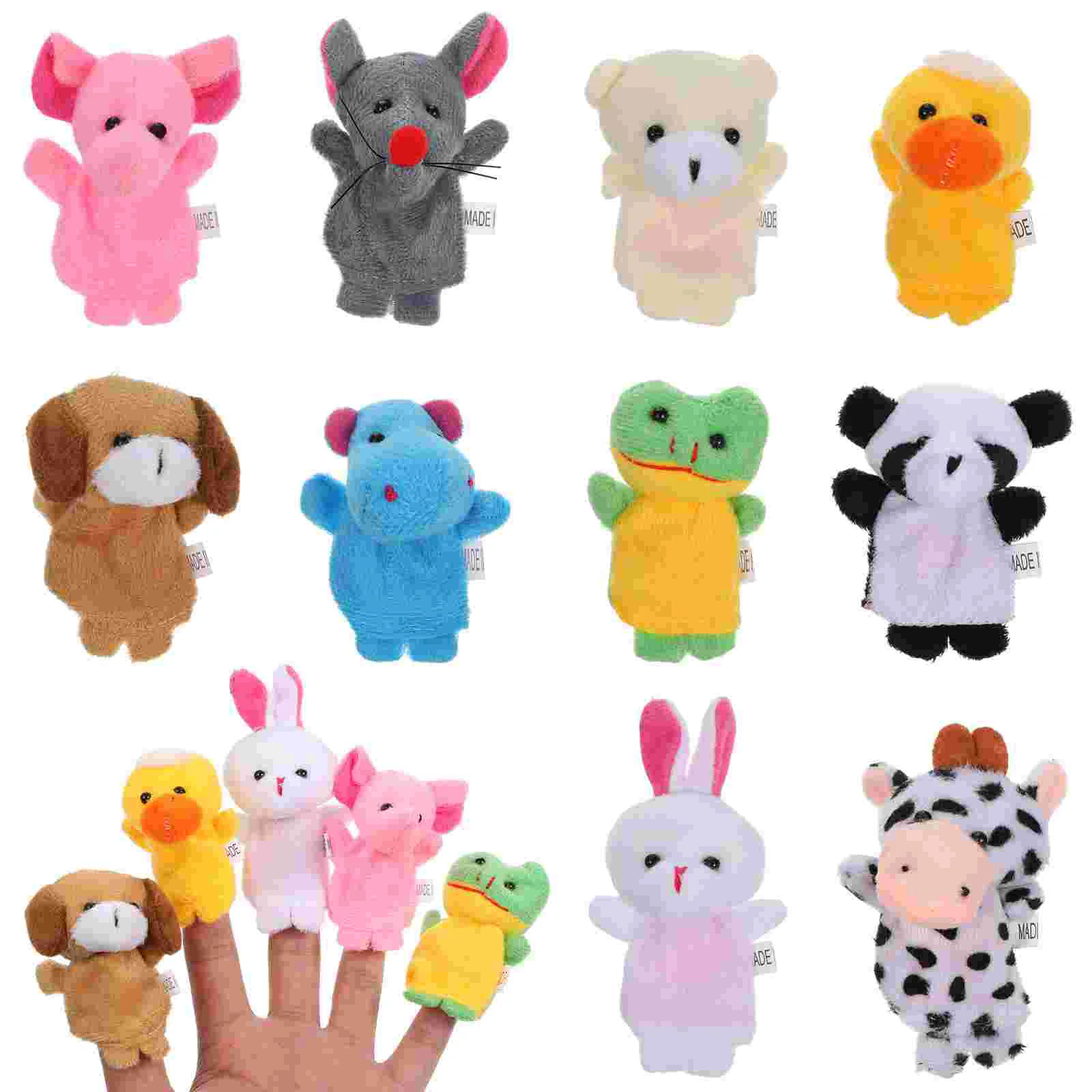 

10pcs Cartoon Animal Finger Puppets Dolls Props Toys (Random Pattern) Finger puppets for baby Finger puppets set