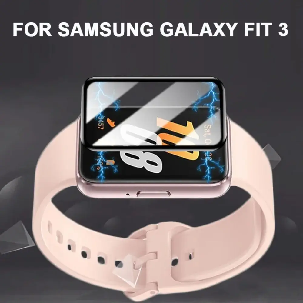 Novas Películas Protetoras 3D com Bordas Curvas, Protetor de Tela para Smartwatch, Películas Completas para Samsung Galaxy Fit 3