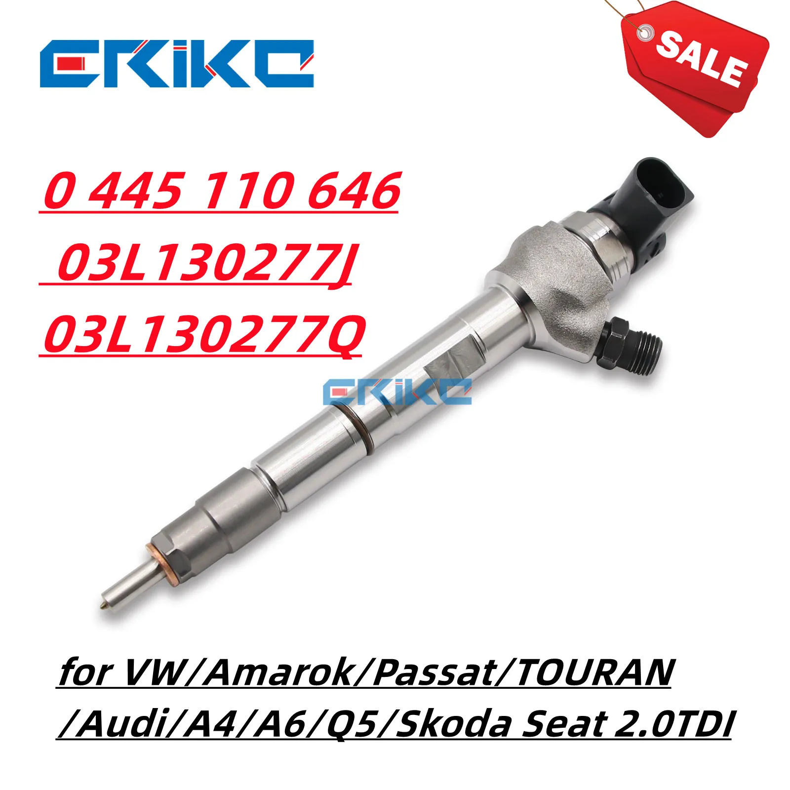 0 445 110 646 03L130277J 03L130277Q New Diesel Fuel Injector for VW/Amarok/Passat/TOURAN/Audi/A4/A6/Q5/Skoda Seat 2.0TDI