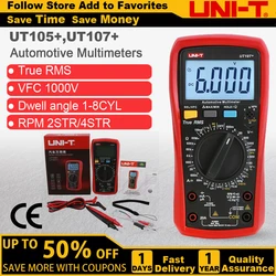 UNI-T UT105+ UT107+ Digital Automotive Multimeter Car AC DC Current Tester Voltmeter Capacimeter Frequency Meter Temperature