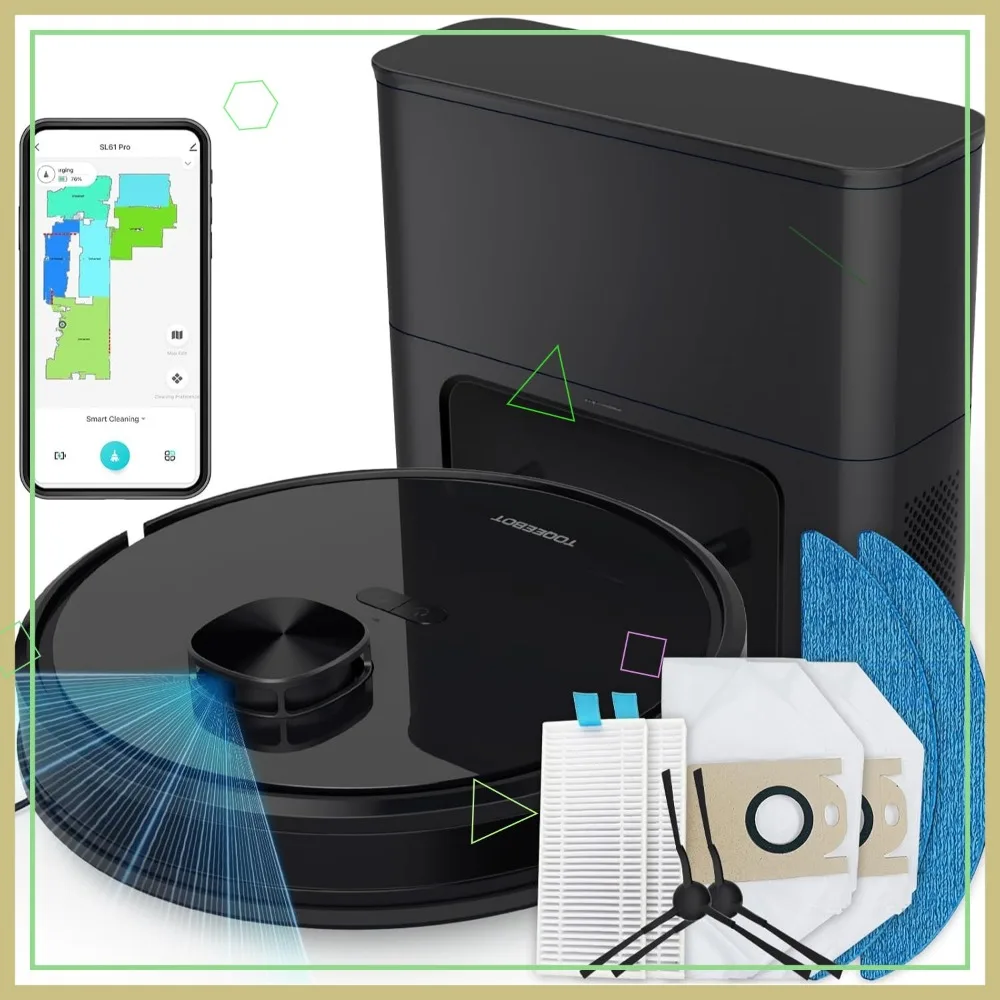 70-Day Hands-Free Self-Emptying Robot Vacuum & Mop, Lidar Navigation, WiFi/Alexa, Carpet Boost, 4-in-1 for Pet Hair