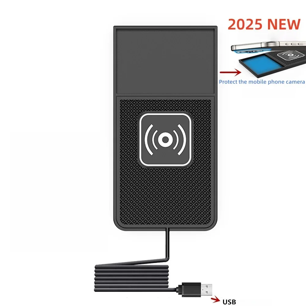 

Silicone anti-slip pads suitable for various brands of car iPhone 12, 13, 14, 15, 16, 17 car wireless chargers. Universal