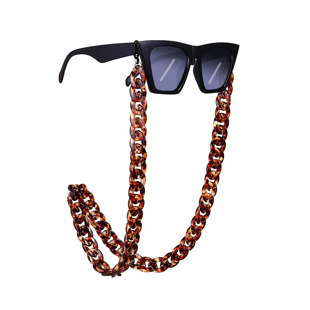 

Eyeglass Chain For Men Women Brown Tortoise-Shell Texture Anti-Slip Universal Glasses Neck Strap Pvc Sunglasses Rope Spectacle