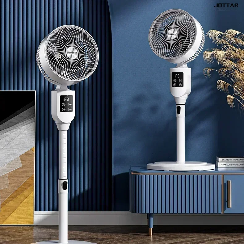 New floor-standing electric fan for home - suitable for living room and bedroom. Vertical air circulation fan.  Large wind fan.