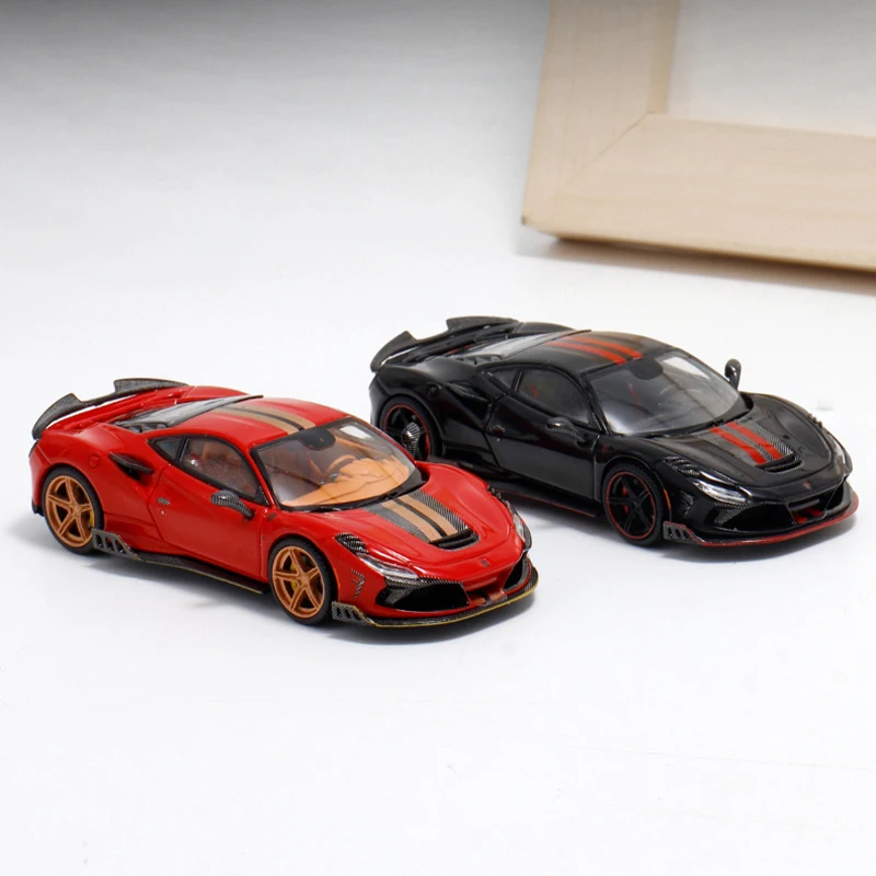 Diecast Original 1:64 Scale F8 Keyvany GT4586 Simulation Alloy Car Model Static Display Collectible Toy Gift Souvenir Decoration