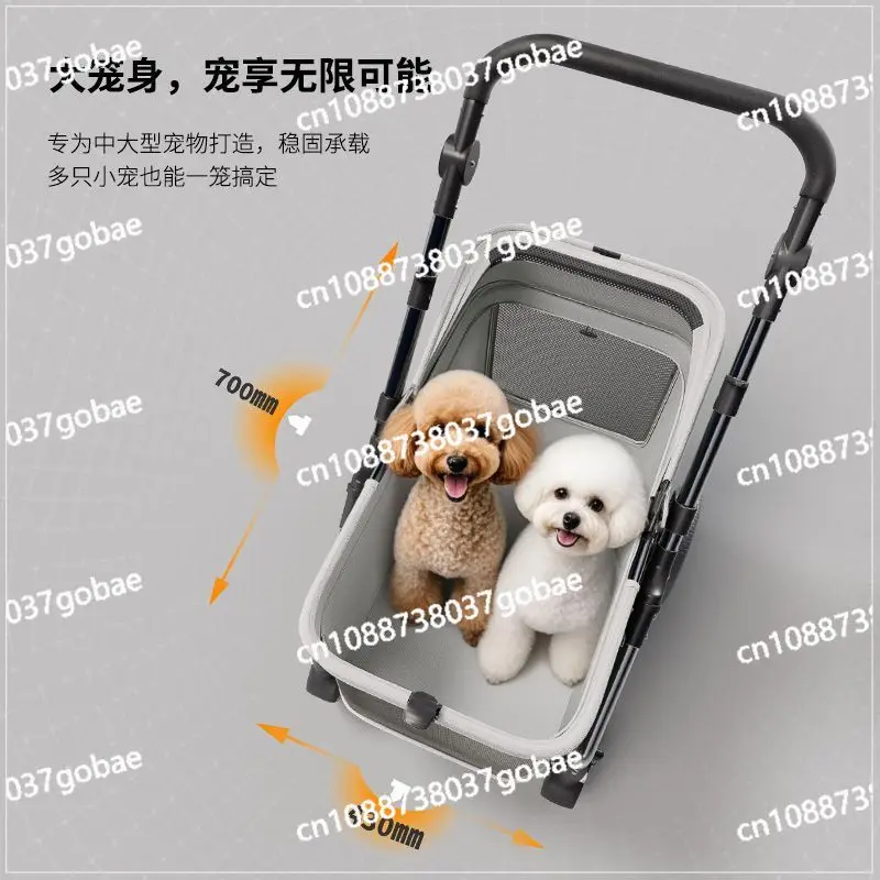

multi-pet folding dog and cat trolley Pet cart Large capacity