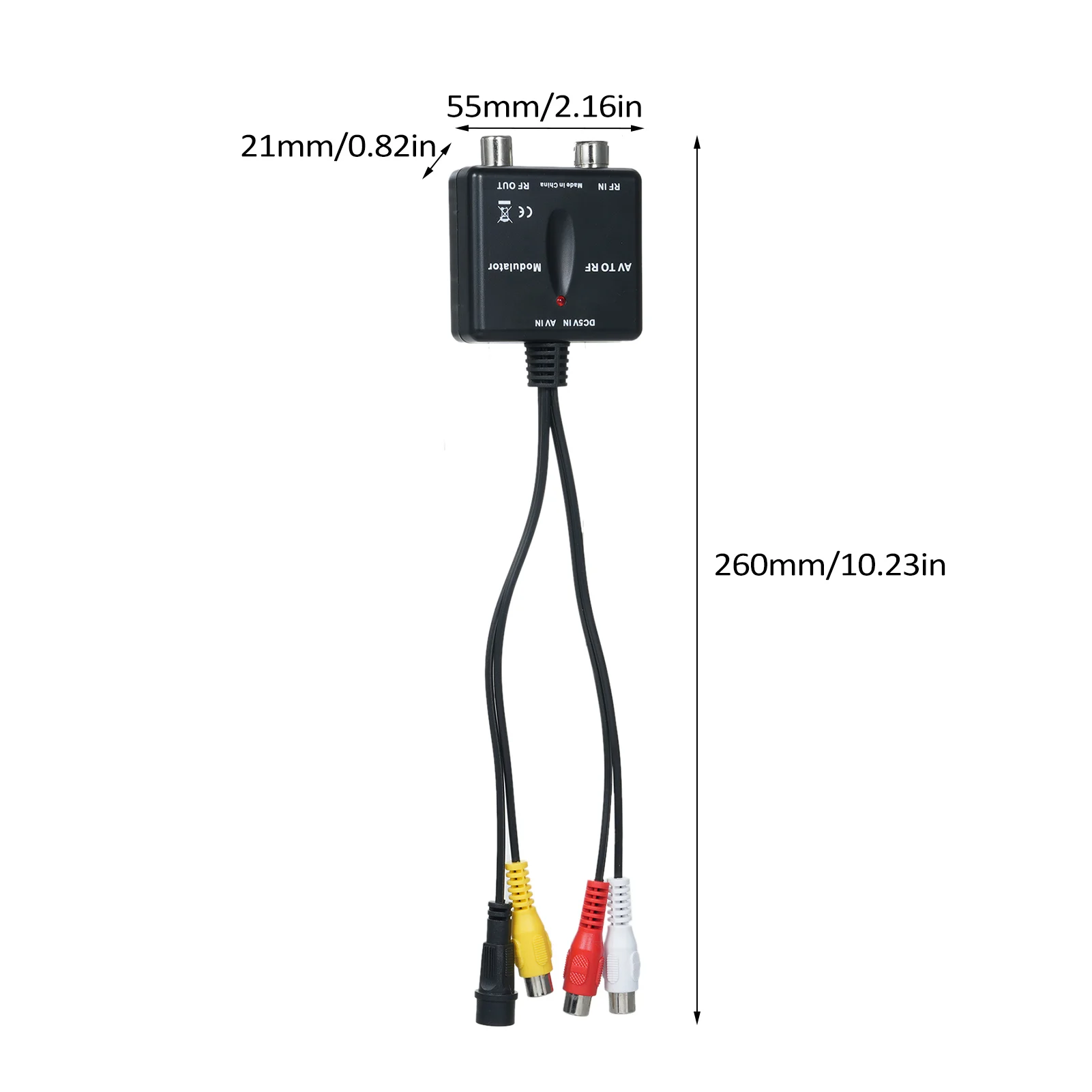 RF Modulator AV To RF Modulator Output NTSC CH3 Channels PLL Controlled VHF Operating Frequency M03 VHF Demodulator Converter