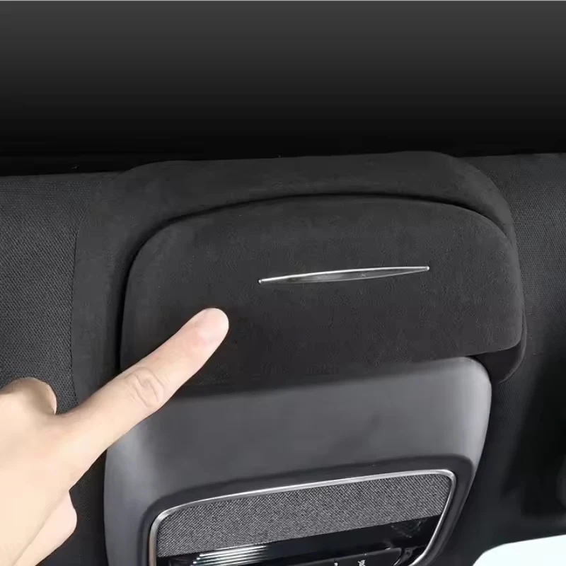For ZEEKR 8X 2026 Suede Car Sunglasses Holder Eyeglass Box Glasses Holders Auto Interior Accessories 4