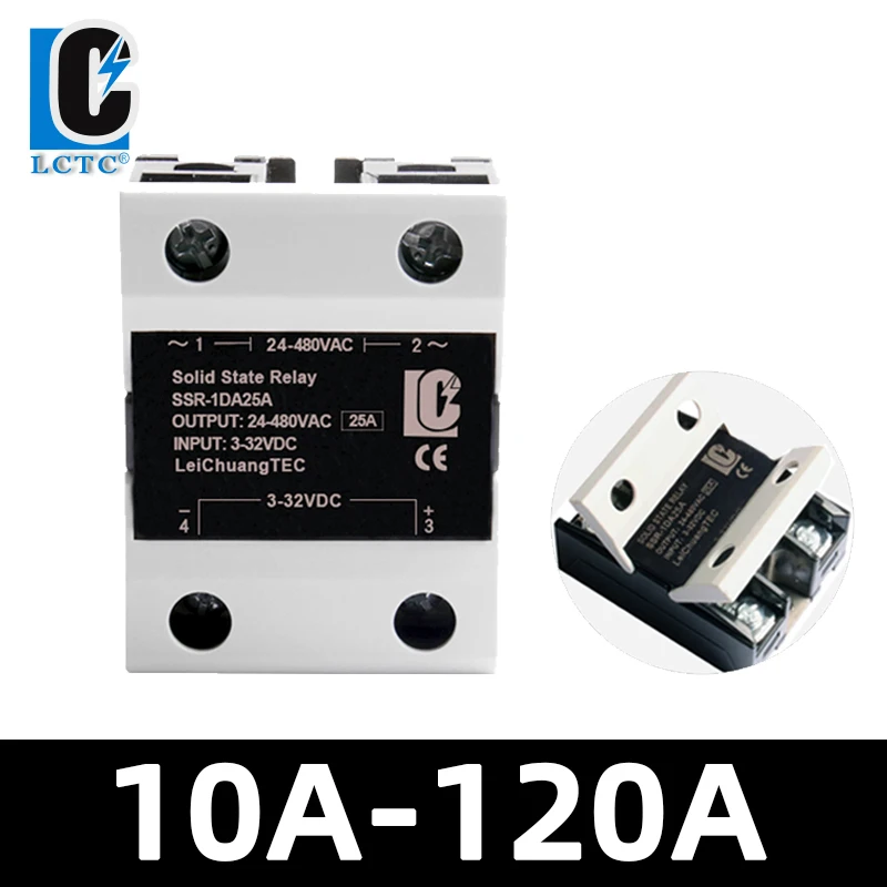 LC SSR DA AA DD 10A 25A 40A 60A 80A 100A 120A Reed relay Single Phase Solid State Relay DC-AC AC-AC Control