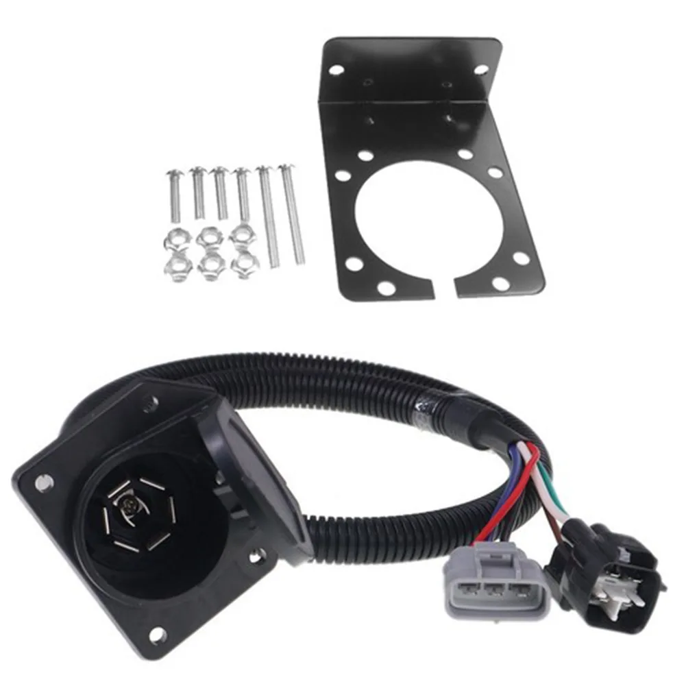 

4+7 Pin Trailer Wiring Harness Kit Compatible With For Toyota For Tundra 2007-2013 OEM 43395 Replacement Part Car Auto Tools