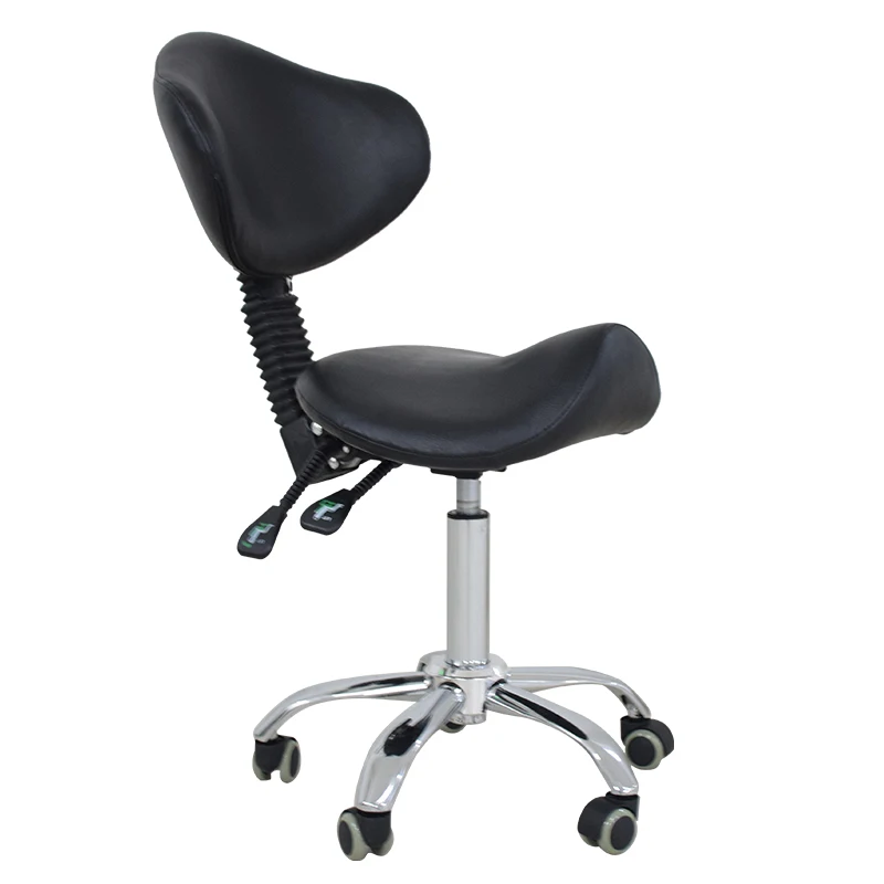 الكلاسيكية قاعدة من الفولاذ المقاوم للصدأ كرسي الأسنان كرسي السرج الجلود كرسي باديكير البراز عالية الحاملة مناسبة للعيادات