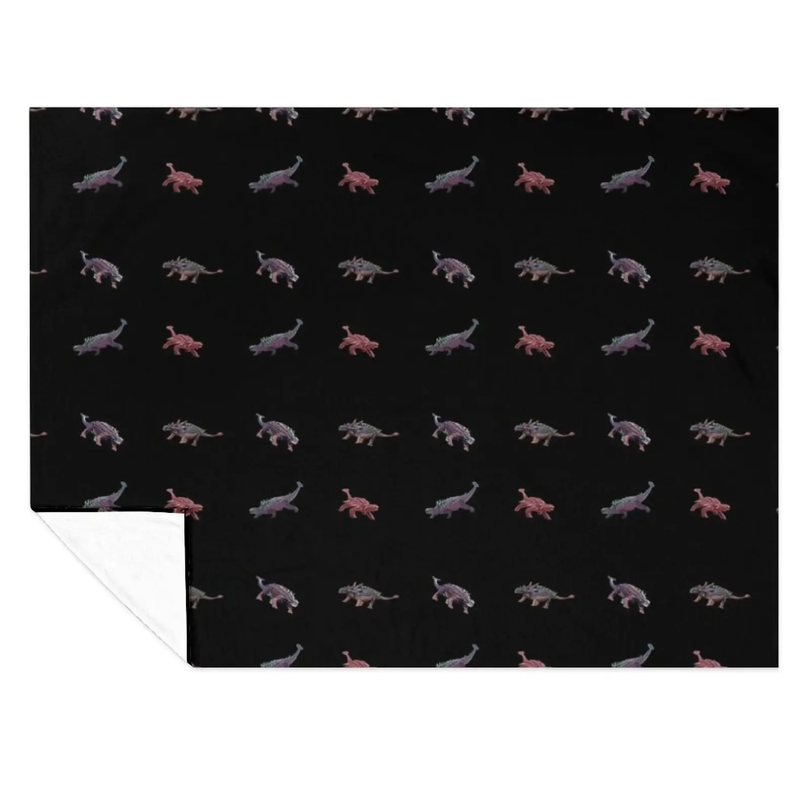 

Ankylosaurus Dinosaur Pattern Throw Blanket Sleeping Bag Soft Big Flannel Multi-Purpose Blankets