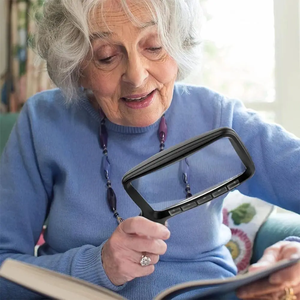 Lupa de 5 luces LED, aumento 3x, 2 modos, lupa, función regulable, diseño plegable, lupa 3X