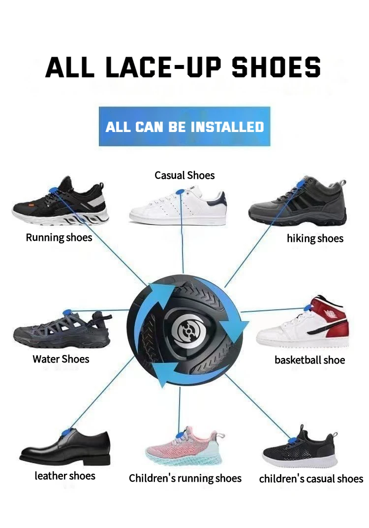 New thick rope round swivel buckle shoelace automatic shoelace sneakers no tie shoelace kids adult quick on/off shoelace 1 pair image 6