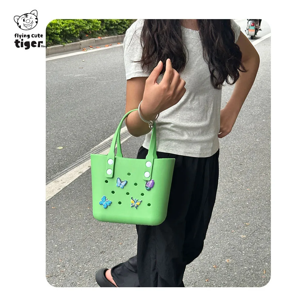 Bento-Tasche im koreanischen Stil, neues Modell, Eva Beach DIY, perforiert, modische Outdoor-Handtasche, tragbar, wasserdicht, schlicht – Detail 5