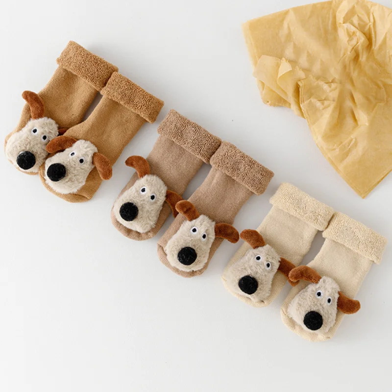 New autumn winter cartoon warming baby children's socks