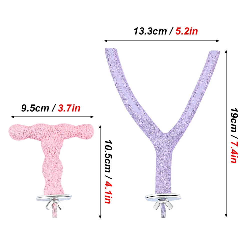 1pc y/t em forma de resina pássaro em pé vara mastigar brinquedo para pequeno animal pássaro papagaio moagem dentes & garra pendurado balanço gaiola