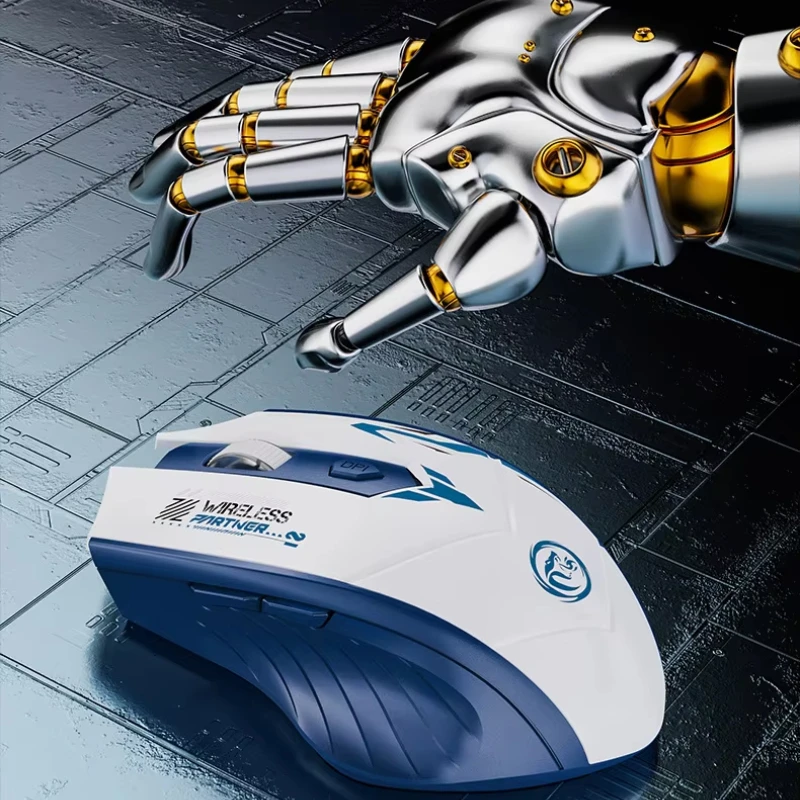 ماوس بلوتوث 5.2 ثنائي الوضع 2.4G ماوس لاسلكي 6 أزرار ماوس ألعاب ماوس قابل لإعادة الشحن 1600 ديسيبل متوحد الخواص للكمبيوتر المحمول ماك بوك