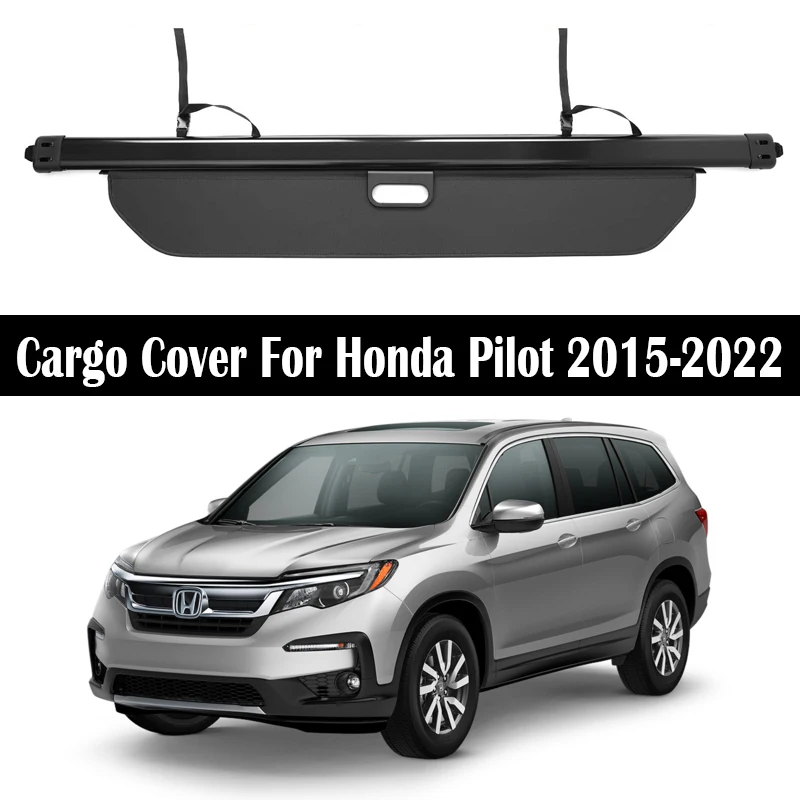 Rear Trunk Cargo Cover For Honda Pilot 2015-2022 Shield Shade Curtain Partition Board Privacy Blinds Security Accessories