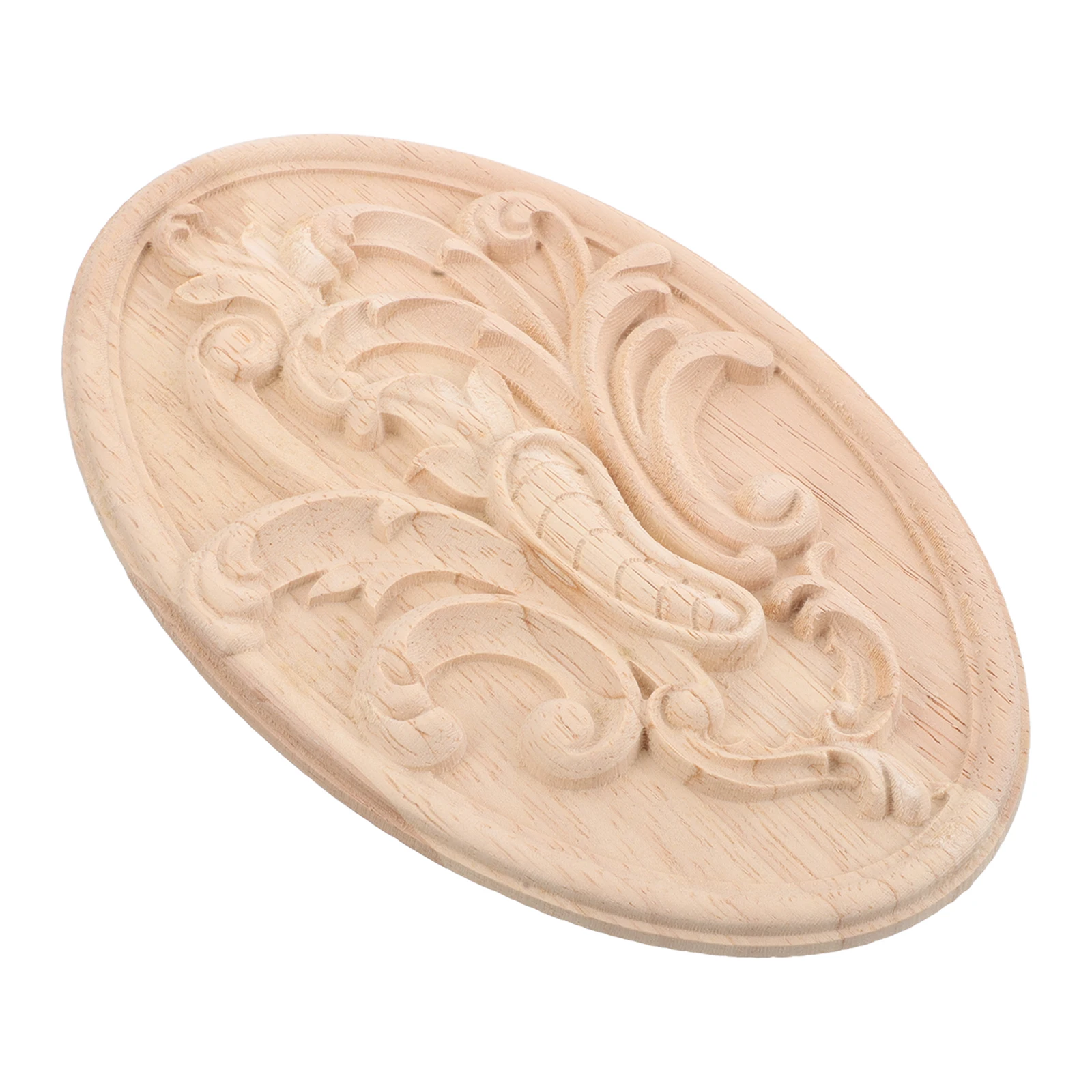 

Solid Wood Carving Beige Onlays Bed Cabinet Appliques Frame Carvings European Style Door Decor Hanging Picture Frames Furniture