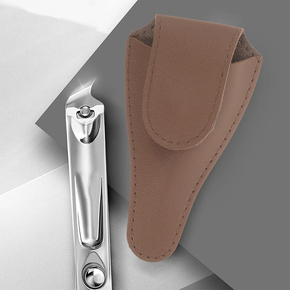 ปลอกหุ้มกรรไกรตัดหนังกำพร้า 2 ชิ้น ทำจากวัสดุ PU สำหรับป้องกันกรรไกรตัดเล็บ กระเป๋าเก็บอุปกรณ์ทำเล็บแบบพกพา