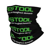 Custom Festool Logo Bandana Neck Warmer Men Women Winter Ski Hiking Scarf Gaiter Face Cover