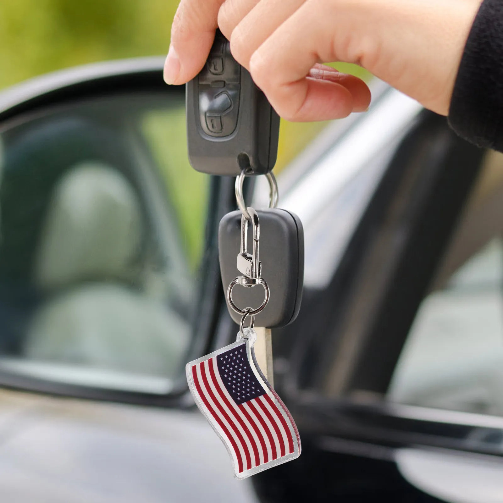 Lote de 6 Llaveros con la Bandera de Estados Unidos, Llaveros Patrióticos Americanos para Hombres y Mujeres, para Llaves, Bolsos, Carteras, Coches, Viajes, Fiestas, Decoración