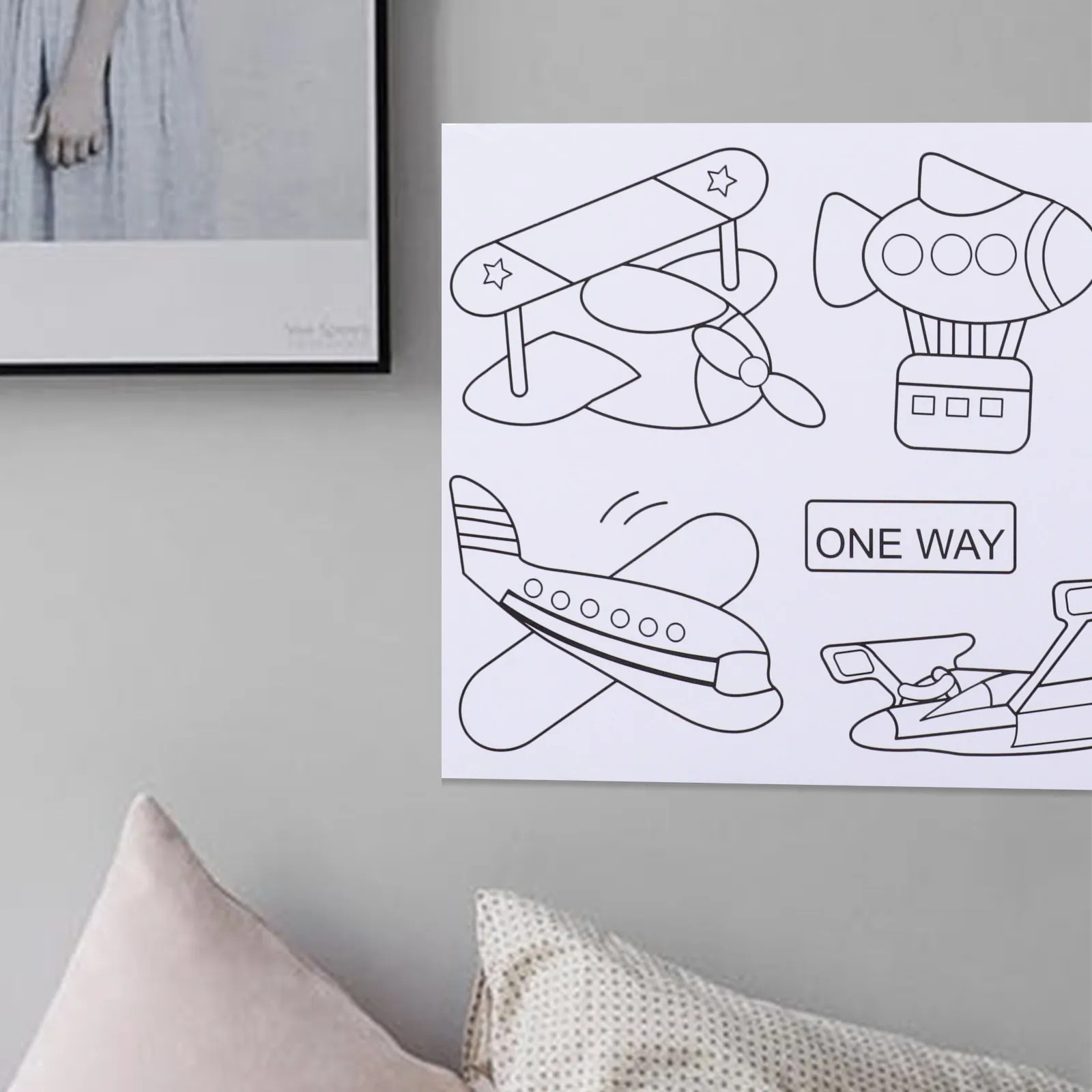 

Набор постеров-раскрасок для детей: высококачественный моющийся рулон бумаги для рисования и граффити для детских художественных проектов, дома и школы