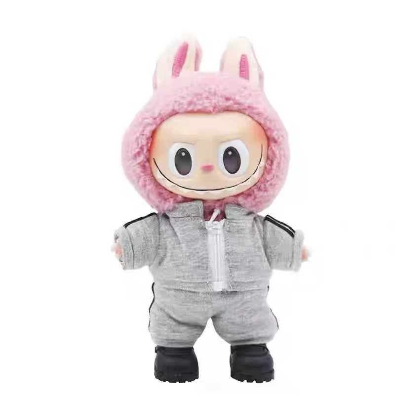 

For Labubu V1 V2 for Bao-ao outfit Doll Clothes Fashion Sports Clothes Doll Clothes Color Match Hoodies Dolls Accessories