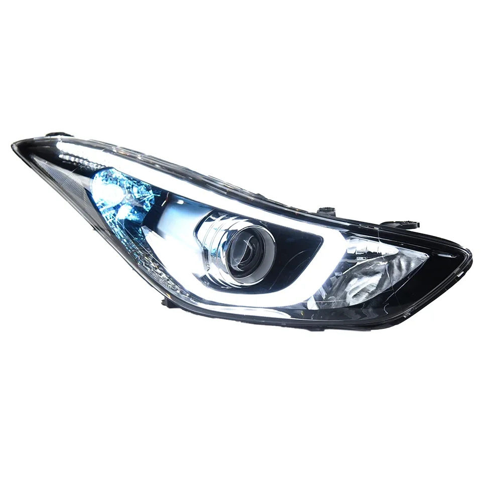 

High Quality LED Auto Headlights Assembly for 2012-2016 Elantra Landdong Bifocal Lens Front Lamps Accessory Condition New