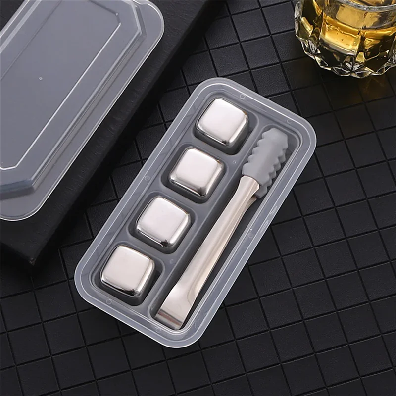 Reusable Stainless Steel Ice Cubes Quick-frozen Metal Ice Pellets Food Grade Beer Cooler for Whisky Wine Drink Water Bar Tool