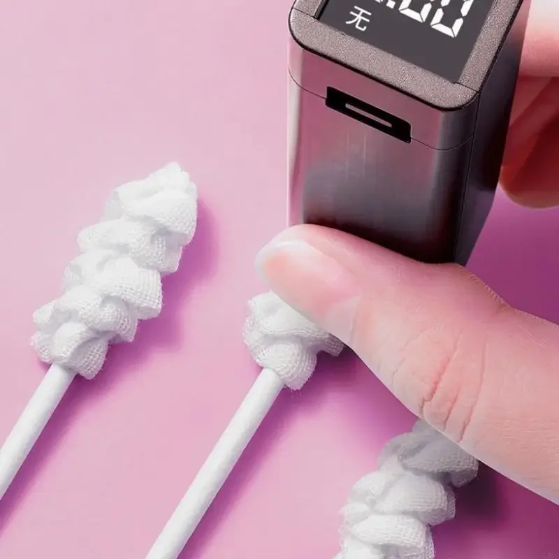 

54DF 30 шт. детский очиститель языка с бумажной ручкой, одноразовая детская зубная щетка, мягкая марлевая щетка для чистки детей