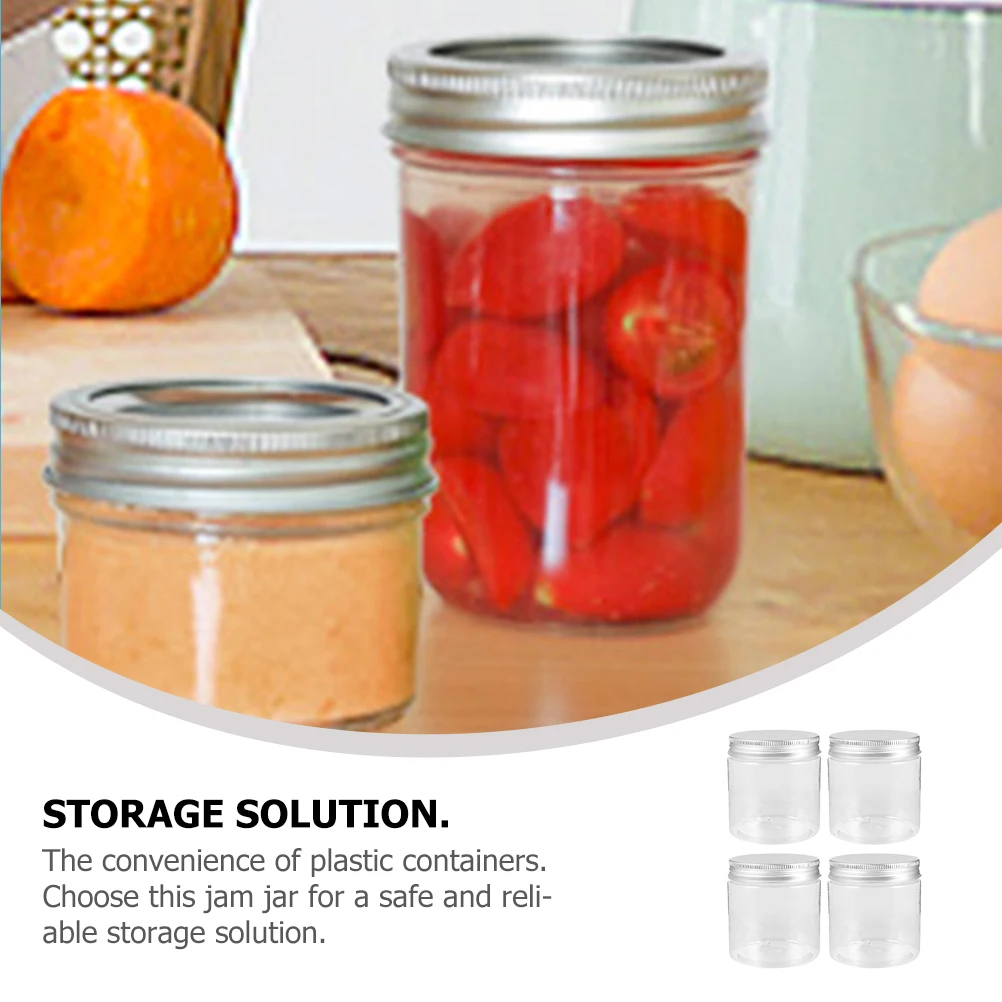 

Small Mini Mason Jar Set Food Containers Aluminum Cap Empty Storage Jars with Airtight Lids