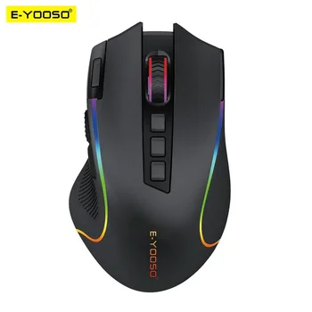 AliExpress Koleksiyonu E-YOOSO X-11 RGB USB 2.4G kablosuz oyun fare 4000 DPI 9 düğmeler programlanabilir ergonomik oyuncu fareleri dizüstü PC bilgisayar için