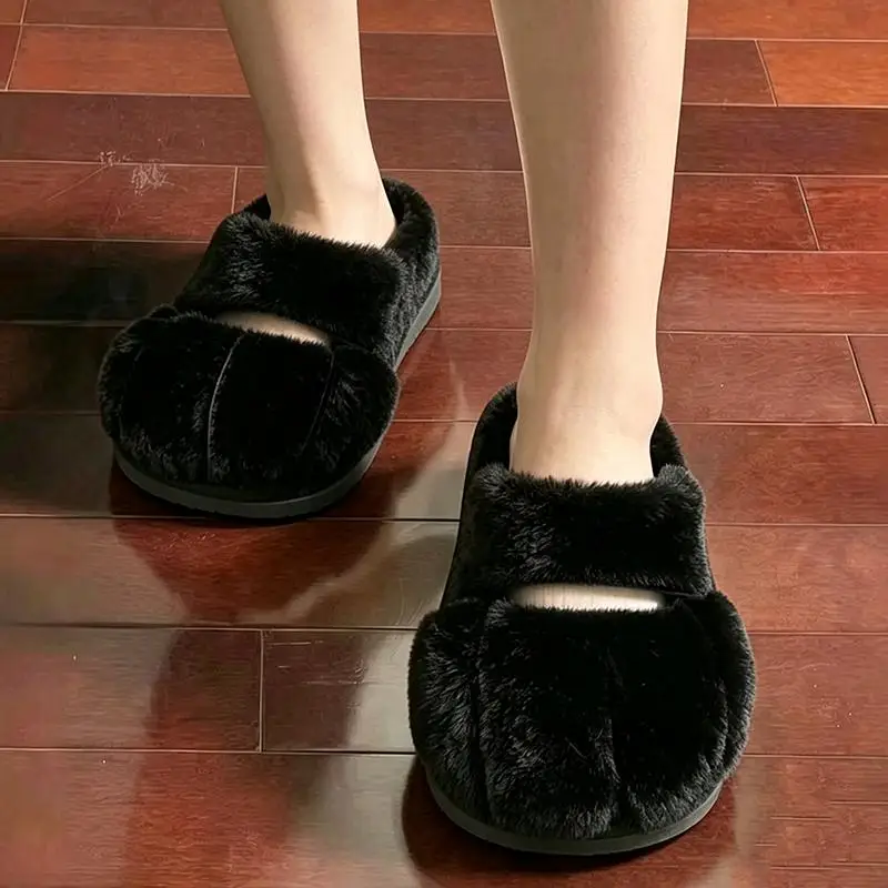 Niedliche Katzenpfoten-Hausschuhe mit Flauschigem Fell für Damen, Winter 2026, Süße Warme Plüsch-Hausschuhe in Übergröße, Kawaii Fellige Schuhe, Unisex – Detail 6