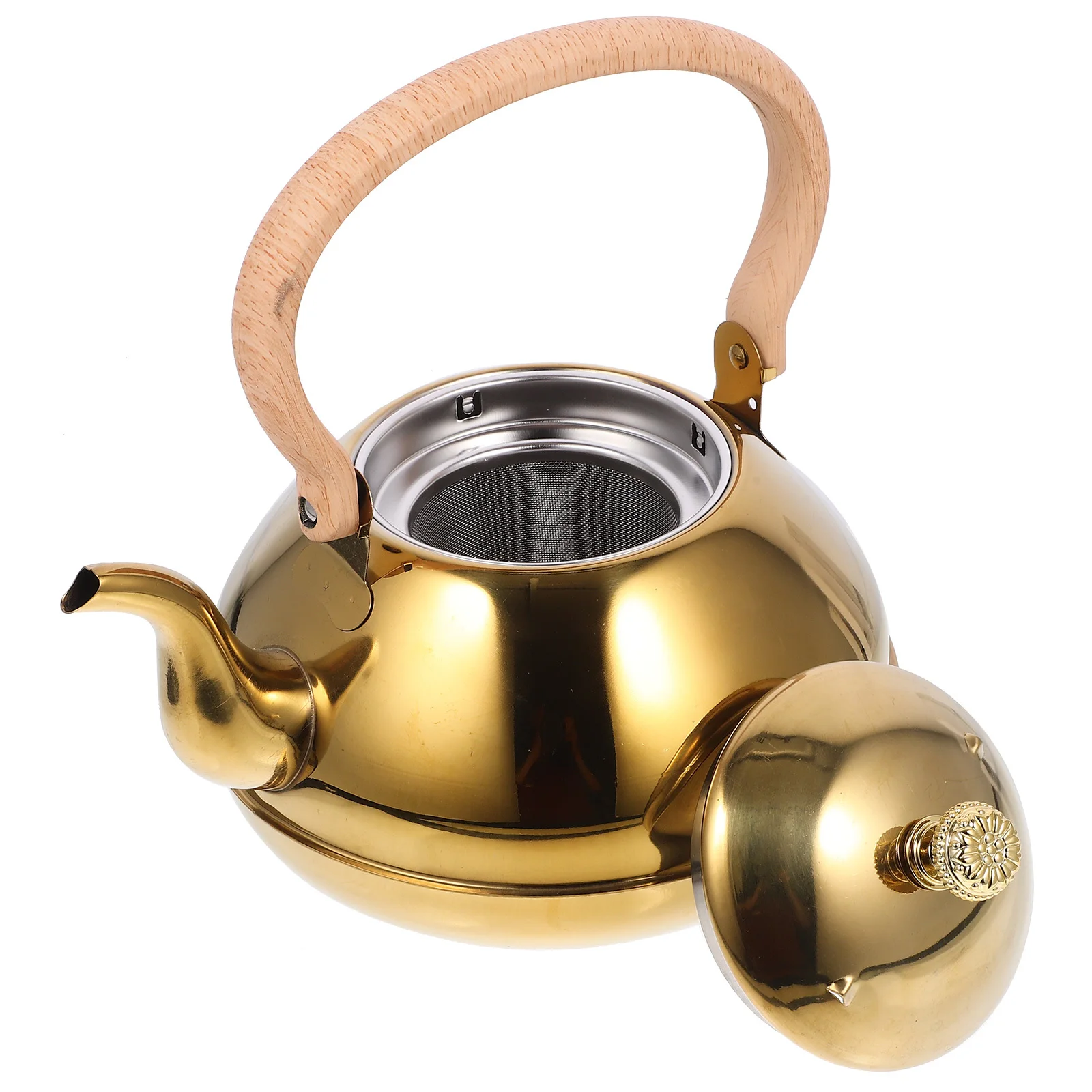 

Stainless Steel Tea Kettle with Bakelite Handle Large Capacity for Home Kitchen Boiling Water and Brewing Tea Modern Design