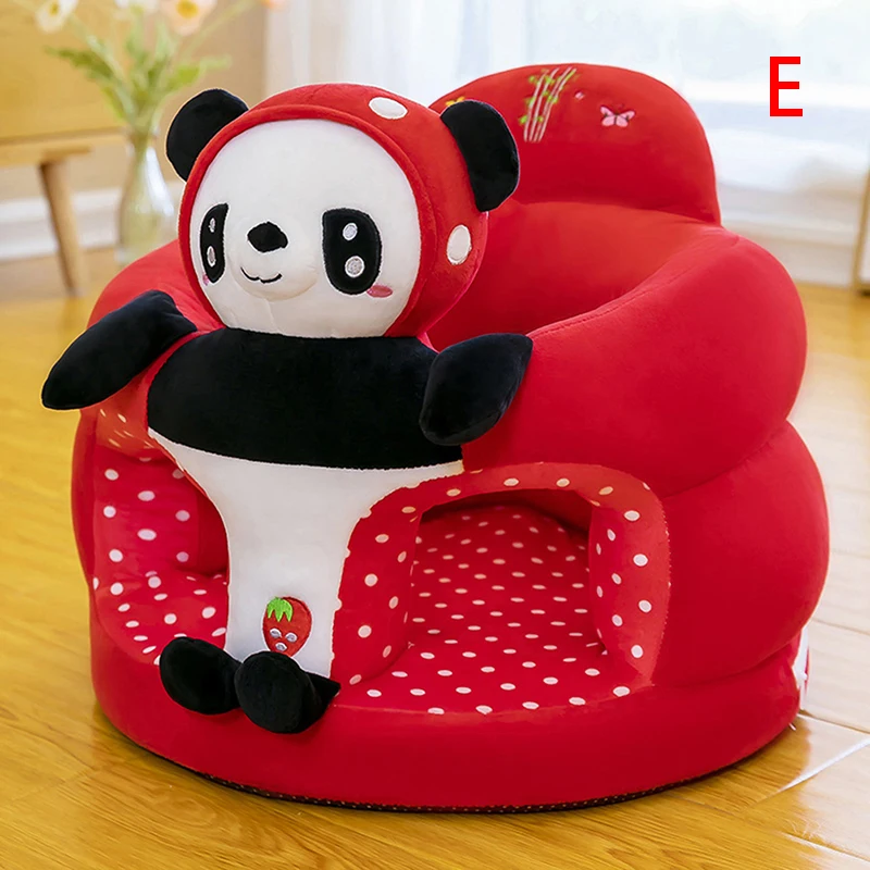 1Pc Baby Sofa Support Seat Cover Toddler Cartoon Plush Chair Learning To Sit Comfortable Washable without Filler Cradle