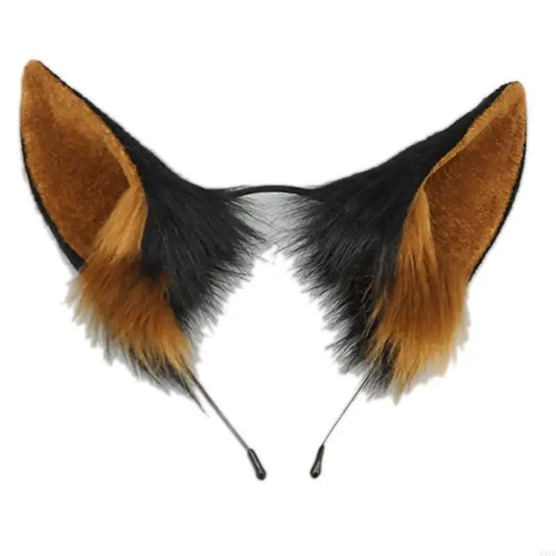 

340D Adult Teens Cosplay Dog Ear Headbands Plush Hair Hoop Makeup Live Broadcast Music Festivals Party Headpieces