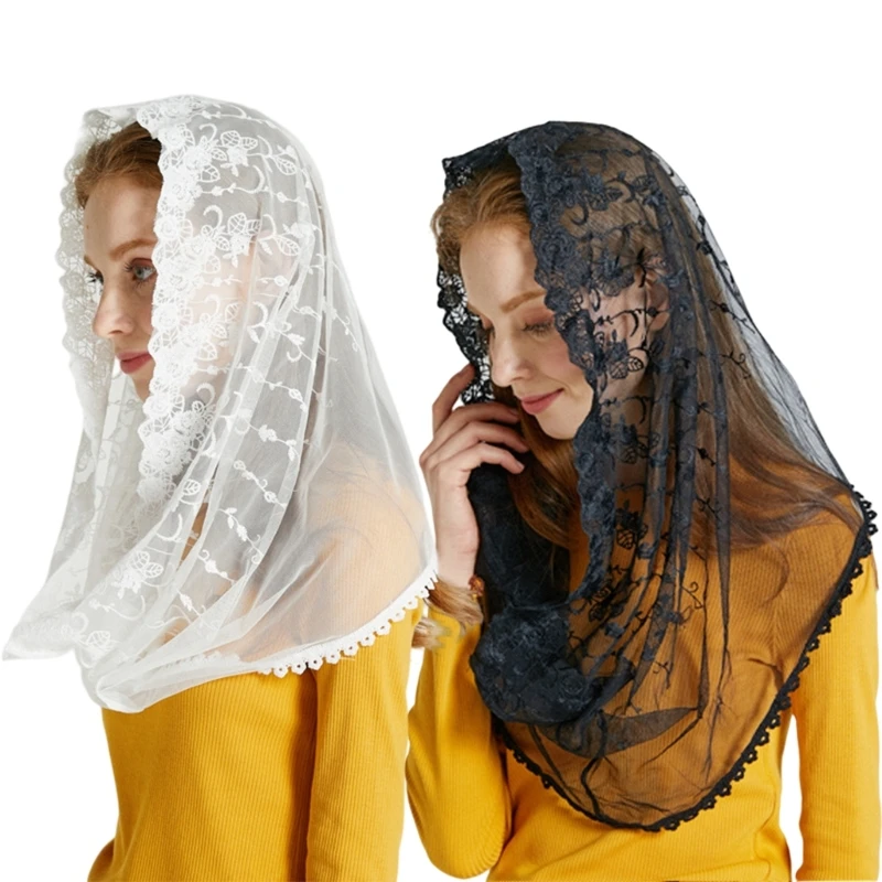 Lace Chapel Veil Scarf Mantilla Veil Catholic Church Veil Lace Head Cover