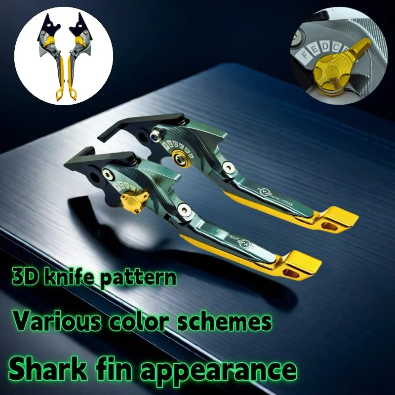 For SUZUKI GSR600 2006-2011 RV200 VanVan 2016-2020 Motorcycle Parts 3D Brake Lever Set Foldable Adjustable Handle Levers