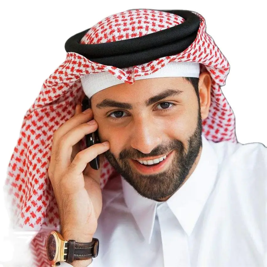 Black Hoop Islamic Traditional Costumes Men Plaid Hat Head Scarf Turban Muslim Hijabs Dubai,Arabic Ramadan Pray Caps Men Arab