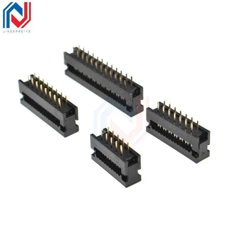 10PCS 2.54MM FD-6/8/10/16/20/30/40/50 PIN MALE PLUG IDC SOCKET CONNECTOR FOR 1.27MM FLAT Ribbon Cable Wire FD Crimping Line Head view 4