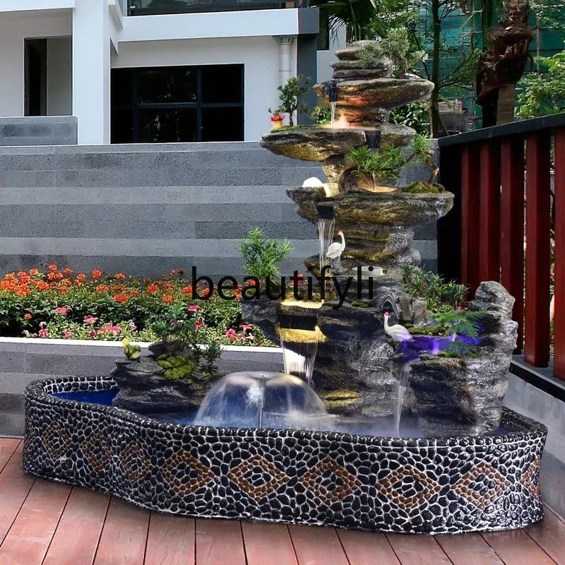 

Cy56 Big rockery, flowing water fountain ornament, garden, courtyard, outdoor fish pond, landscape landscaping, feng shui wheel
