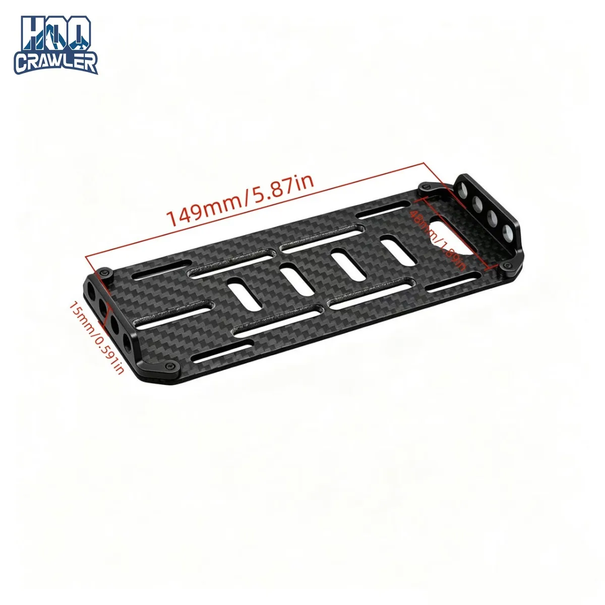 Placa de Montaje de Batería de Fibra de Carbono Negra para Coche RC, Escala 1:10, Coches RC Crawler Axial SCX10 CC01 F350 D90, Pieza de Repuesto para Modelo RC4WD
