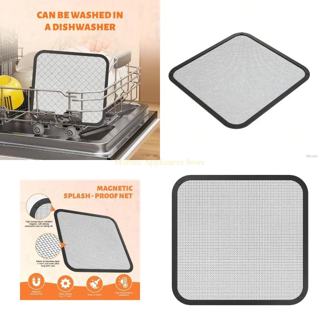 D0ABアンチスプラッタエアフライヤーカバー保護キッチンツールセーフカバースプラッタシールドステンレス鋼のテクスチャ用キッチン