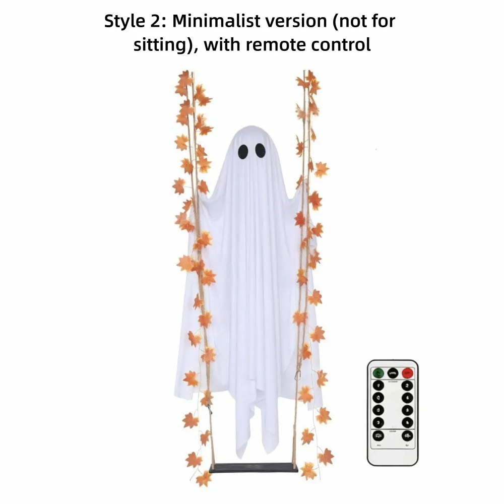 large-hanging-swing-ghost-halloween-decoration-adjustable-scary-decor-maple-leaf-ghost-swing-light-glowing-funny