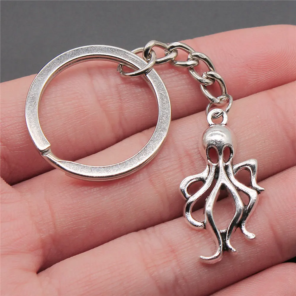 Seahorse Octopus Mermaid Keychains Nail Charms Handmade Jewelry Making Ring Size 28mm